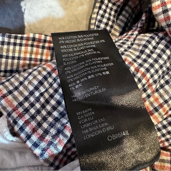 Anthropologie seersucker high waisted cropped ankle pants belted waist plaid - Picture 14 of 16